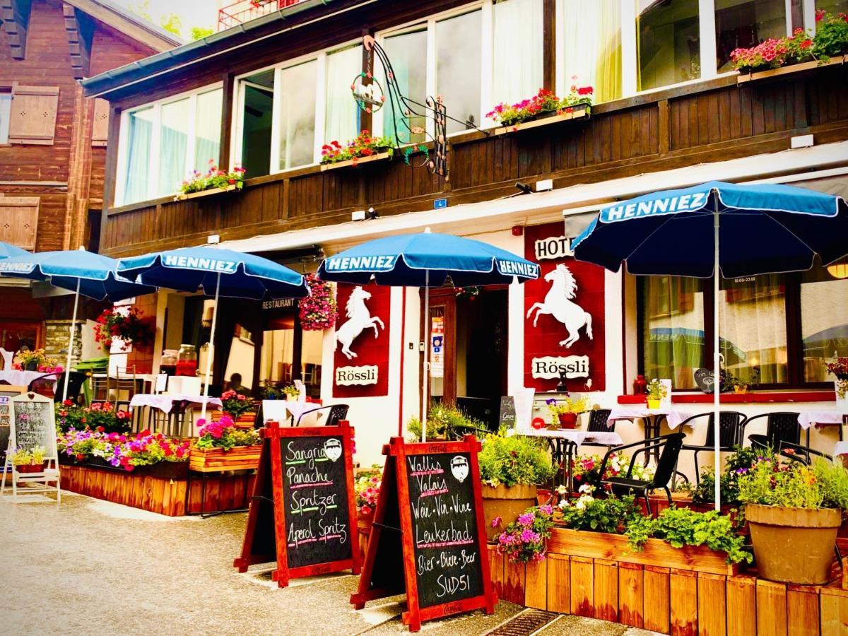 Hotel Weisses Roessli à Loèche-les-Bains Extérieur photo